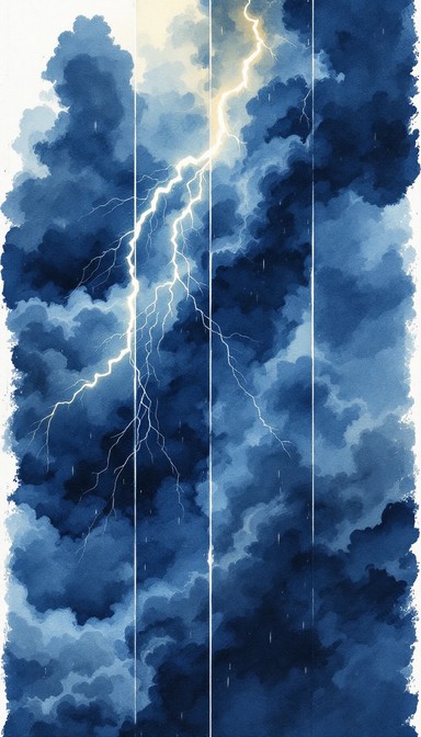 Free Electric Storm Fragments Image - Lightning, Storm, Watercolor ...