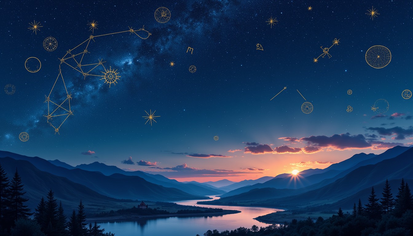 Celestial Ridge Free Celestial Mountain Reflections Image - Stars, Constellations ...