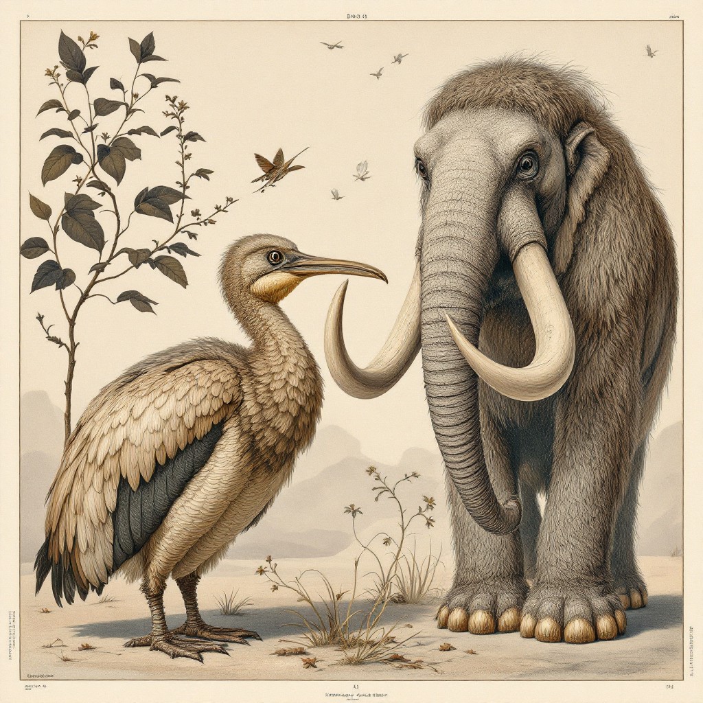 Free Extinct Species Illustrated Image - Mammoth, Extinct, Scientific ...