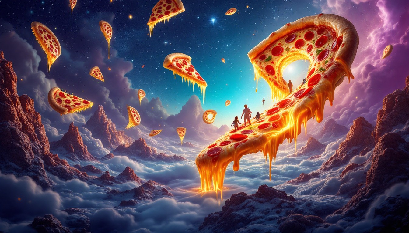 Free Cosmic Pizza Dreamscape Image - Pizza, Cosmic, Surreal | Download ...