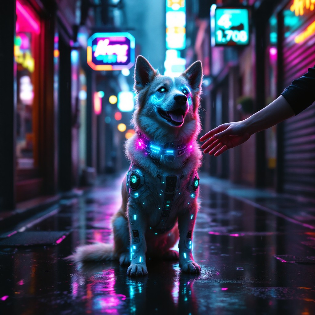 Perro Neon Free Neon Canine Connection Image - Cyberpunk, Dog, Neon | Download at ...
