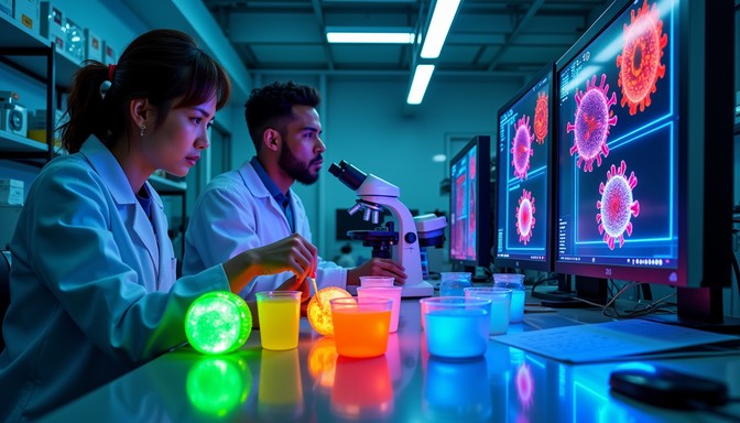 Free Fluorescent virus research Image - Laboratory, Science, Research ...