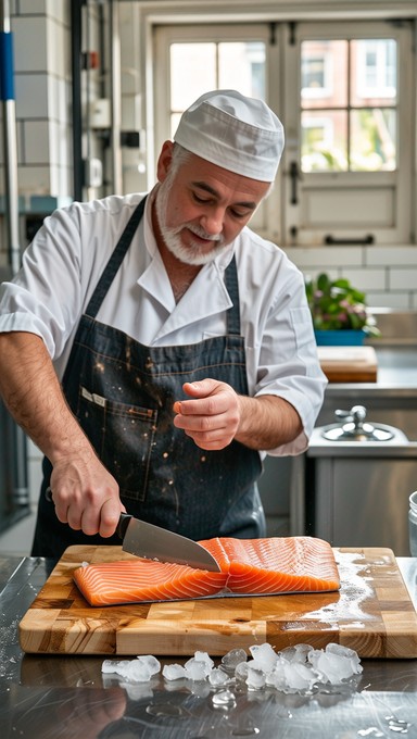 Fishmonger Tools Free Fresh Salmon Preparation Image - Salmon, Fishmonger, Seafood ...