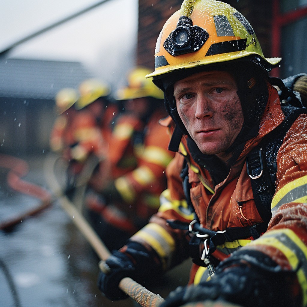 Free Firefighter in Action Image - Firefighter, Bravery, Emergency ...