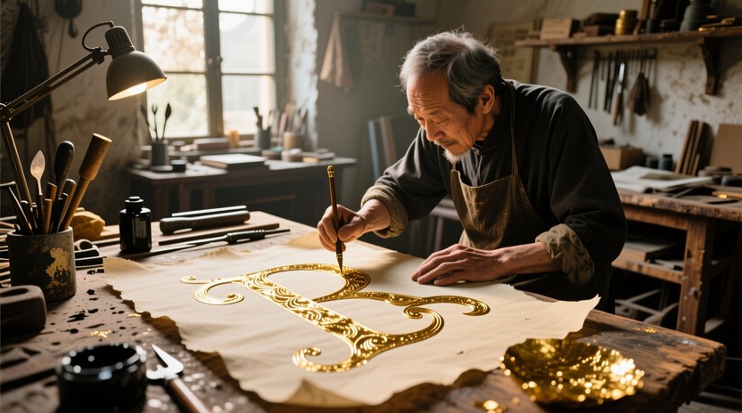 Free Gilding Master's Craft Photo - Calligraphy, Artisan, Craftsman ...
