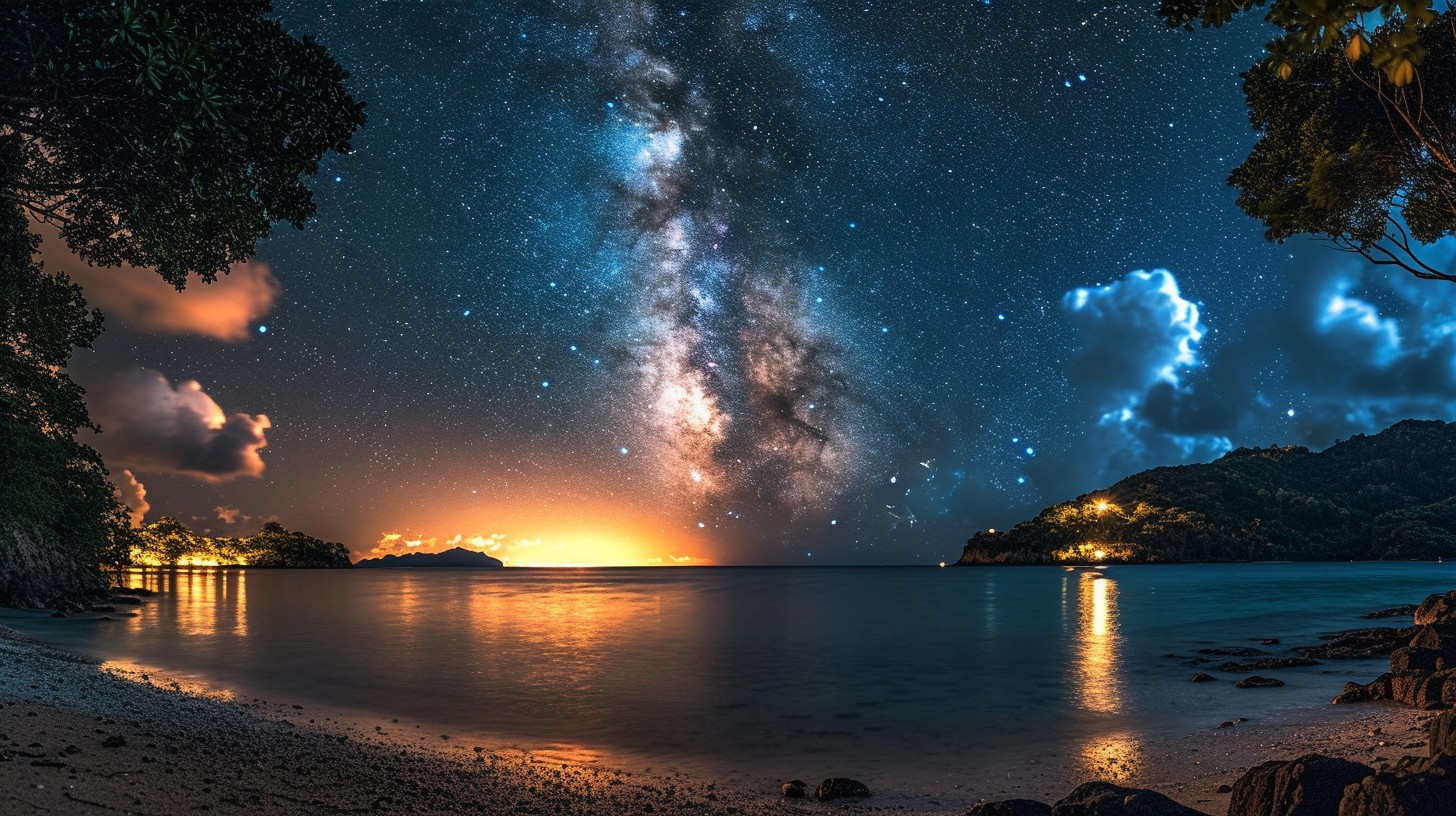 Free Starry Night Beach Image - Stars, Beach, Night | Download at StockCake