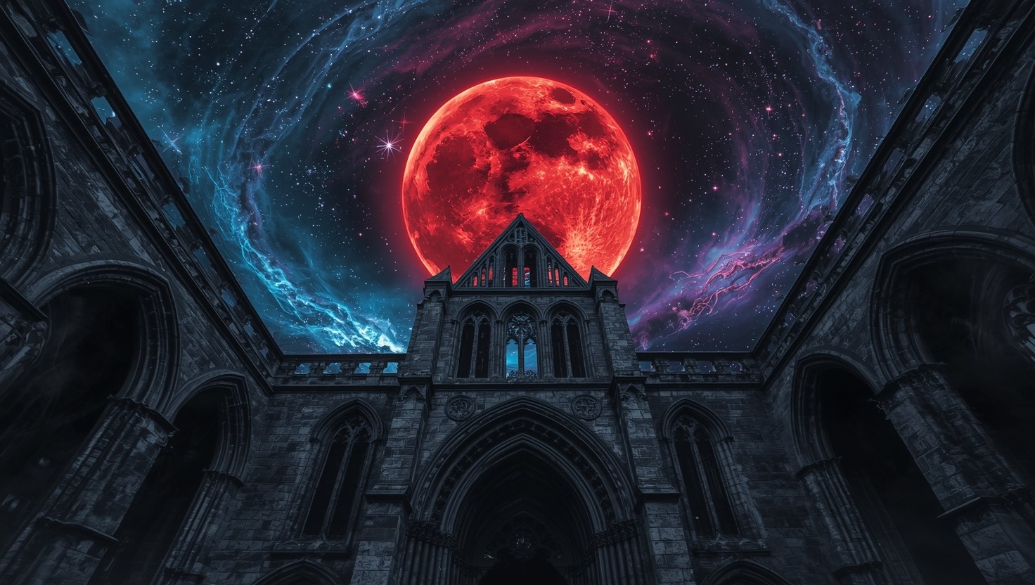 Free Blood Moon Cathedral Photo - Cathedral, Moon, Gothic | Download at ...