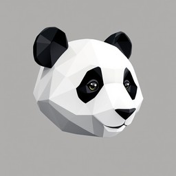 Basic Shape Design Panda Free Geometric Panda Portrait Image - Geometric, Panda, Minimal ...