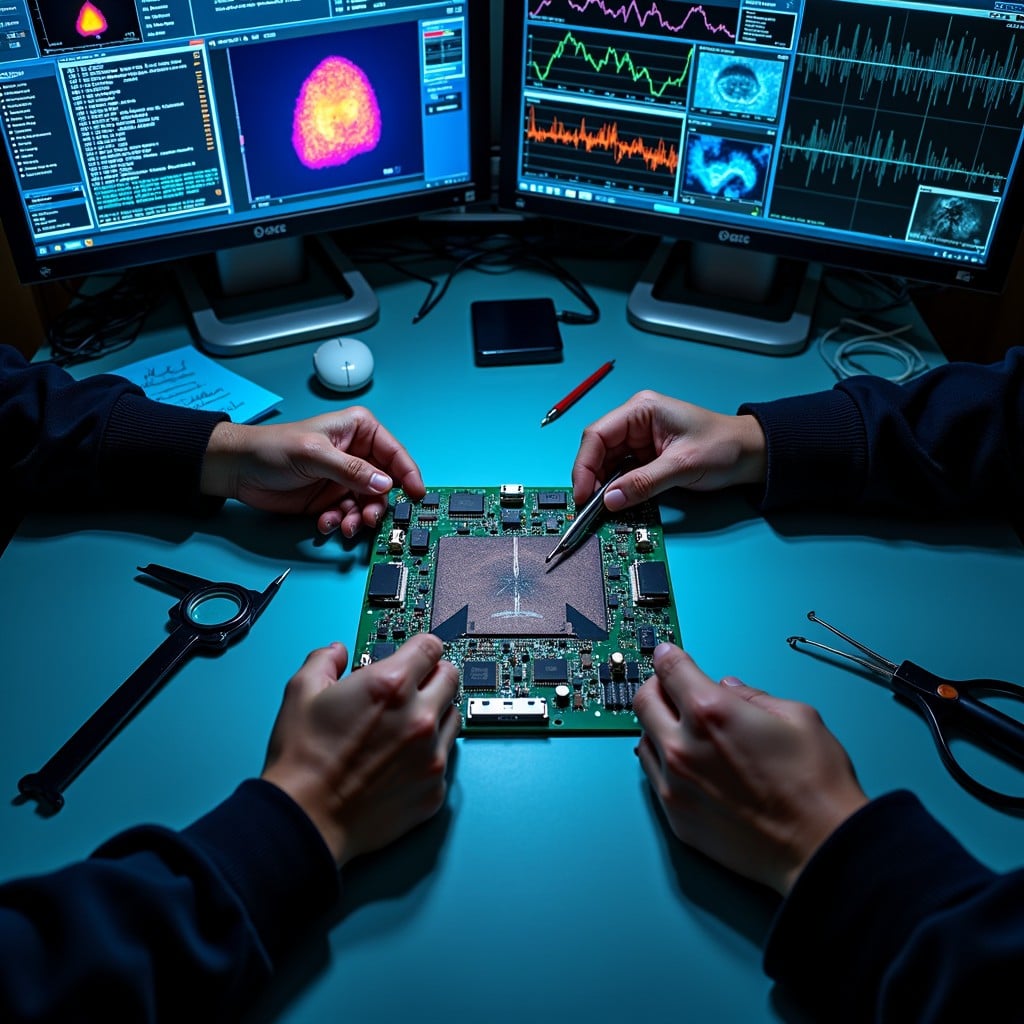 Free Technical Precision Teamwork Image Electronics Troubleshooting