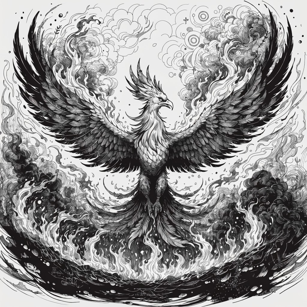 Free Phoenix Rising Dramatically Image - Phoenix, Illustration, Ink ...