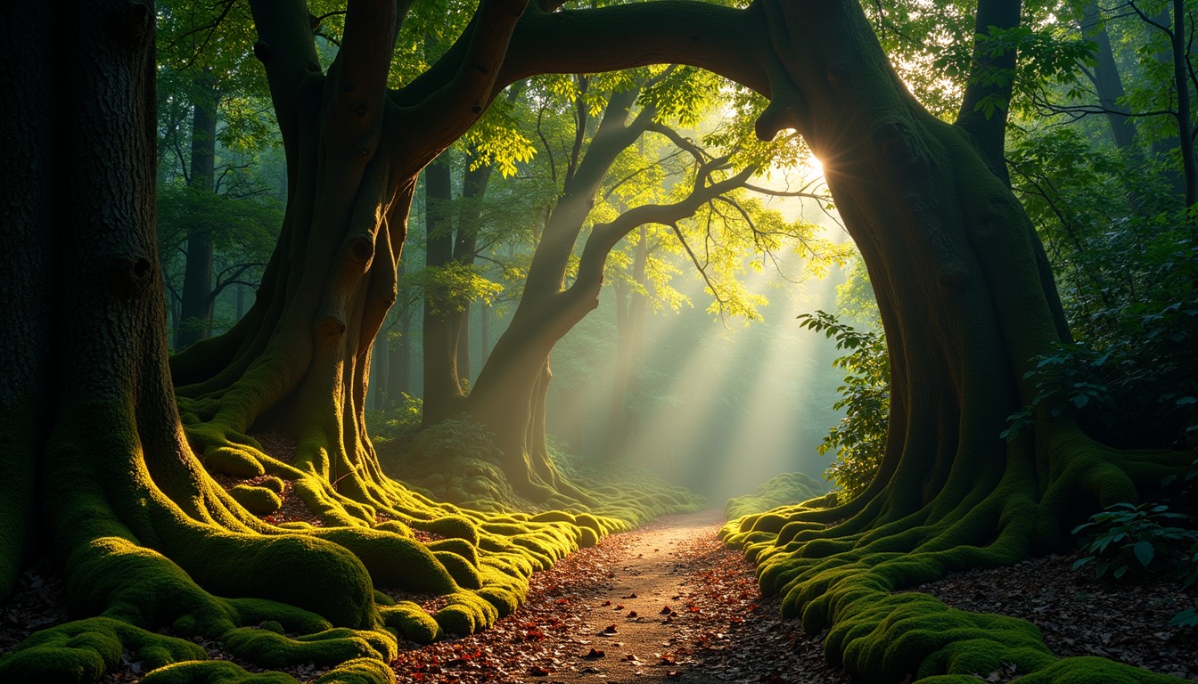 Free Enchanted Forest Path Image - Forest, Sunbeams, Path | Download at ...
