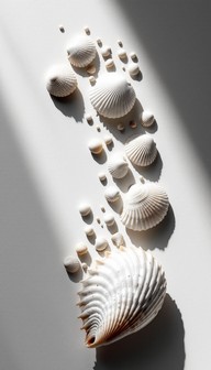 Free Cascading Shell Collection Image - Seashells, Minimal, Monochrome ...