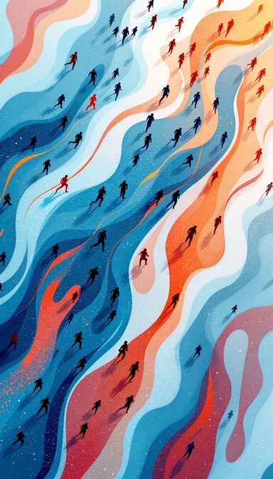 Marathon Pattern Free Runners In Motion Image | Download at StockCake