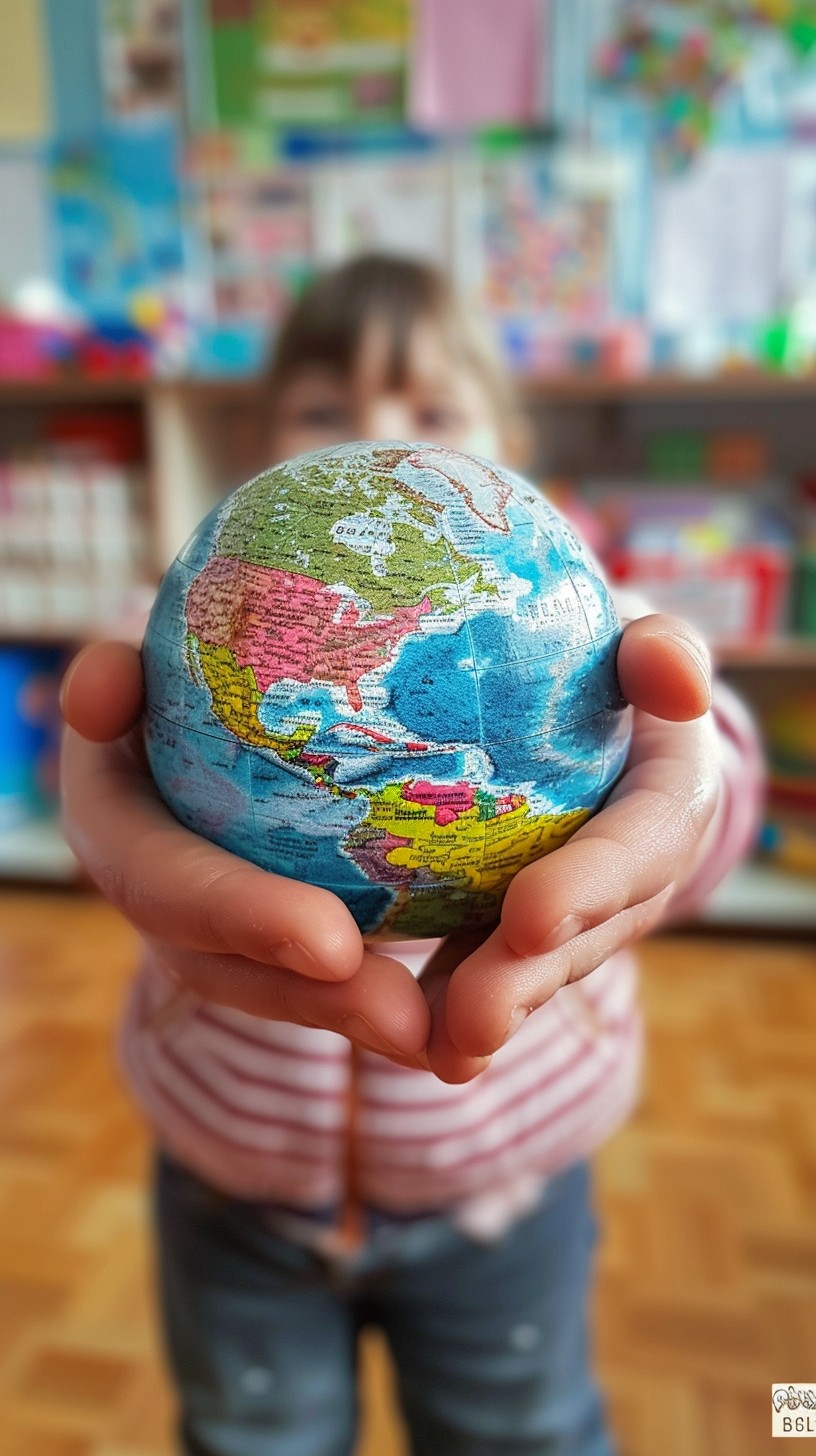 World Portrait Small Free Holding Tiny World Image - Globe, Child, Hands | Download at StockCake