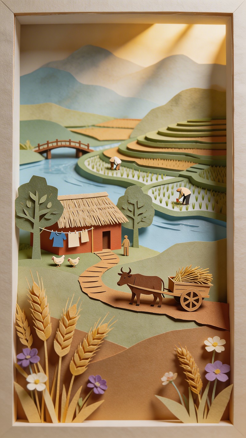 Papercraft Rural Area Making Diy Free Rural Farm Diorama Image - Diorama, Papercraft, Farming | Download ...