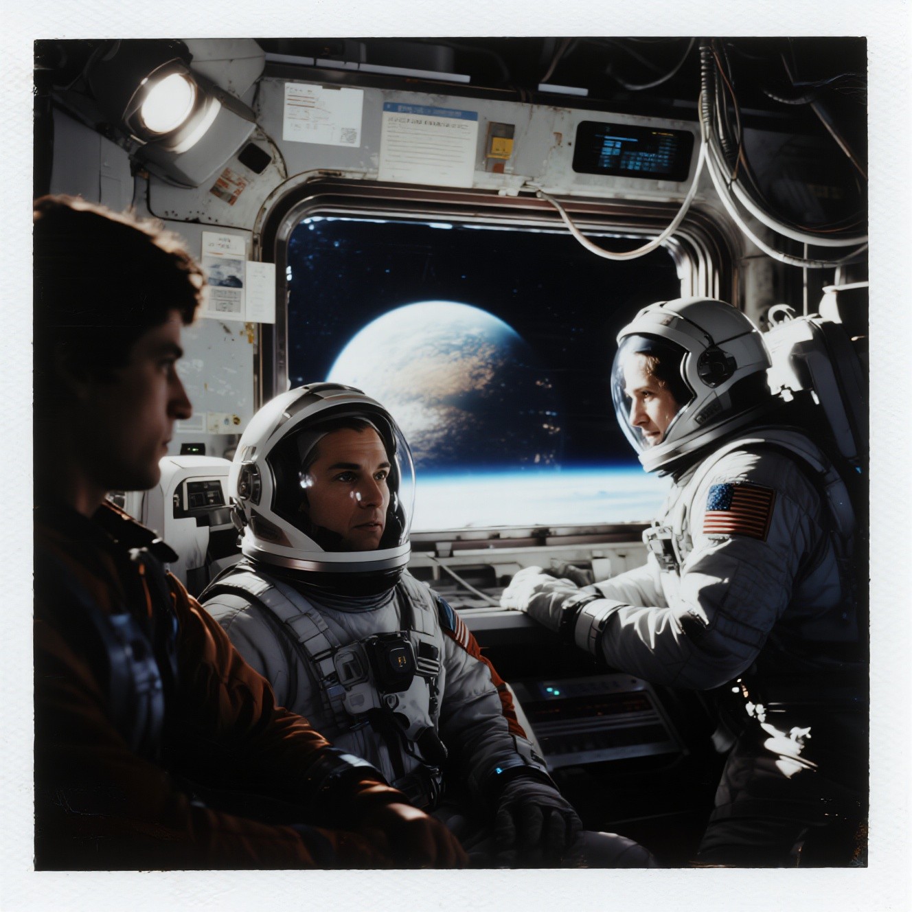 Free Space explorers gazing Image - Spacecraft, Astronauts, Earth ...