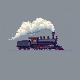 Free Steaming Pixel Train Image - Locomotive, Pixelart, Steam ...