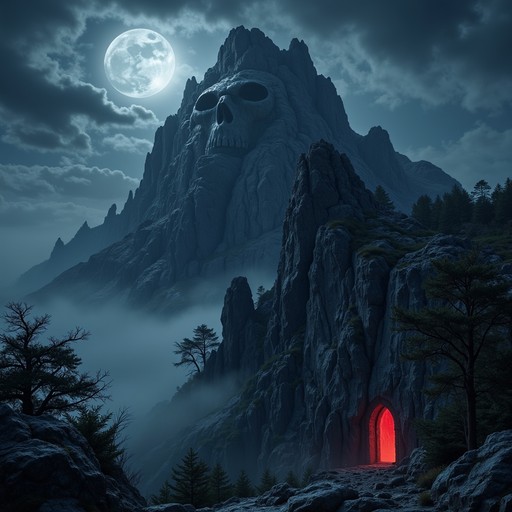 Free Moonlit Mountain Portal Image - Mountain, Gothic, Moon | Download ...