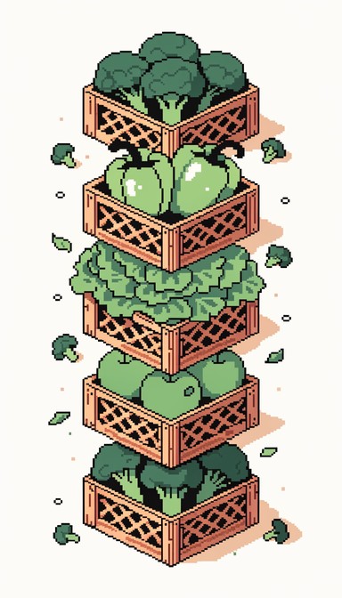 Free Pixel Food Tower Image - Pixel, Food, Isometric | Download at ...