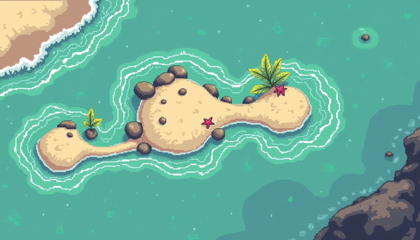 Free Pixelated Tide Pools Image - Pixelart, Island, Teal | Download at ...