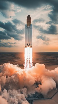 Free Rocket Launching Skyward Image - Rocket, Launch, Sunset | Download ...