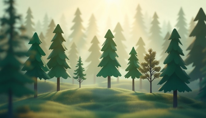 Free Misty Forest Layers Image - Forest, Trees, 3d | Download at StockCake