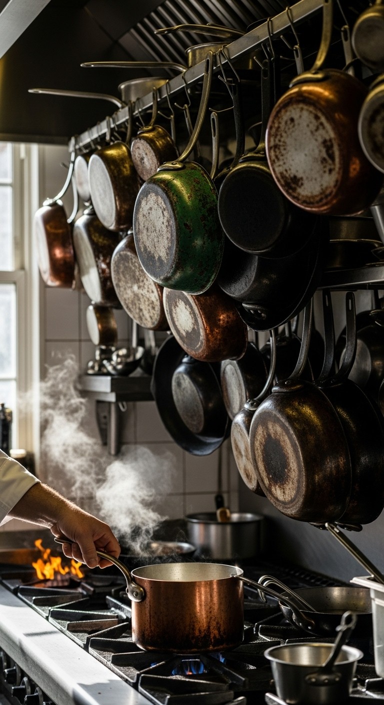Free Chef's hanging arsenal Image - Cookware, Kitchen, Pots | Download ...