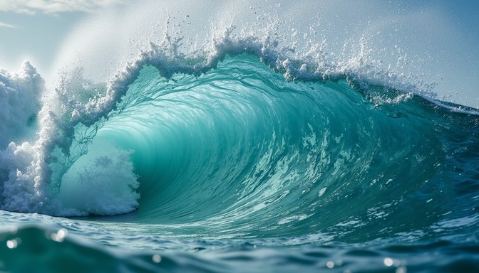 Free Turquoise Wave Tunnel Image - Wave, Turquoise, Ocean | Download at ...