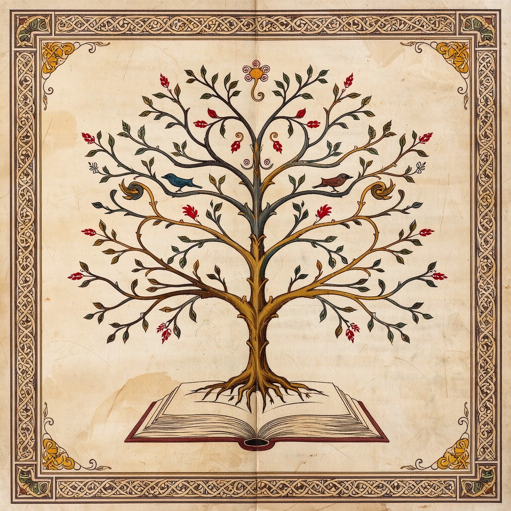 Manuscript Tree Free Medieval Grammar Tree Image - Medieval, Manuscript, Tree ...