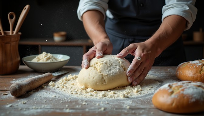 Free Baker Dusting Flour Image - Baking, Flour, Dough | Download at ...