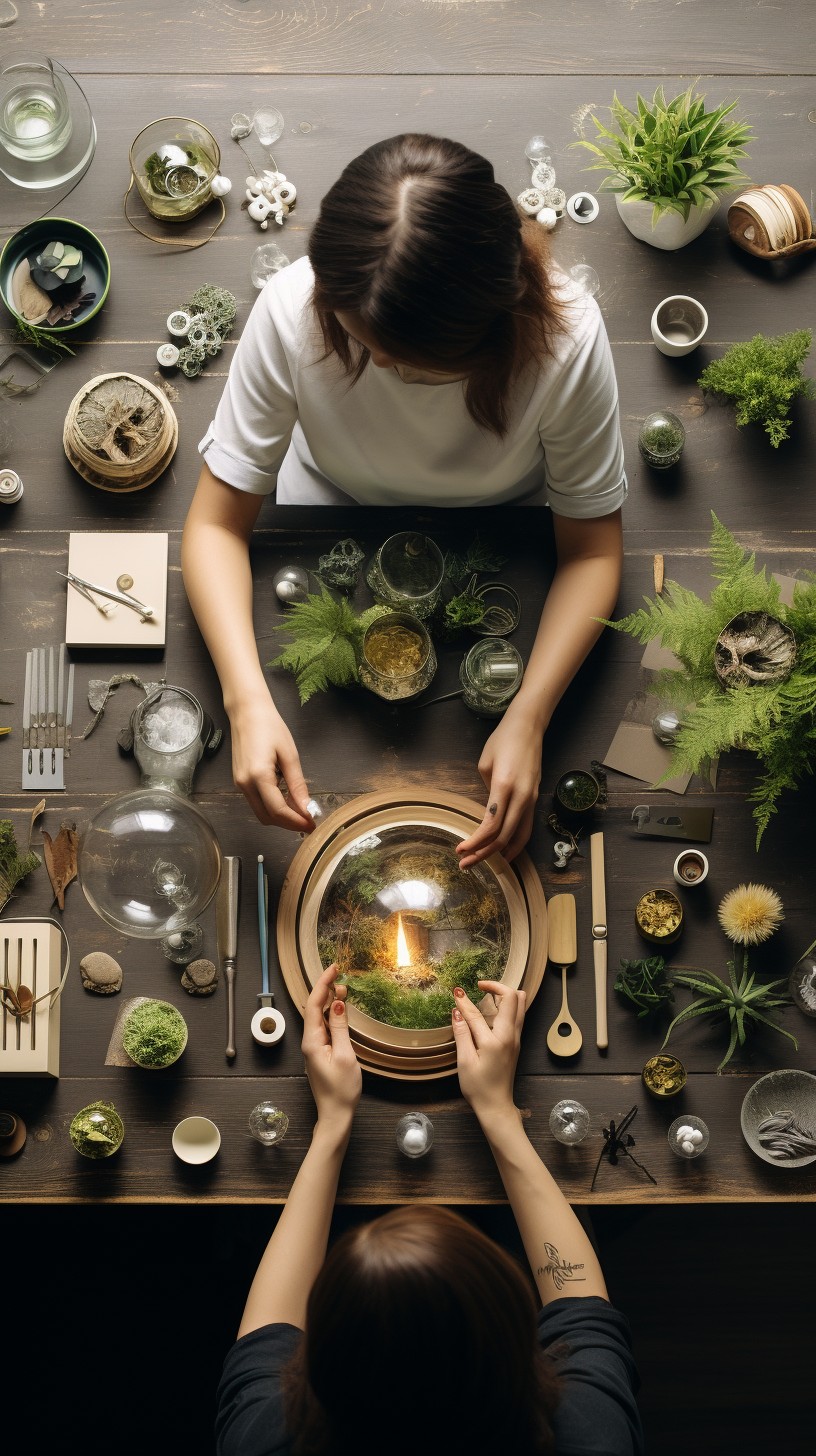 Free Intimate Crafting Moment Image - Creativity, Crafting, Plants ...