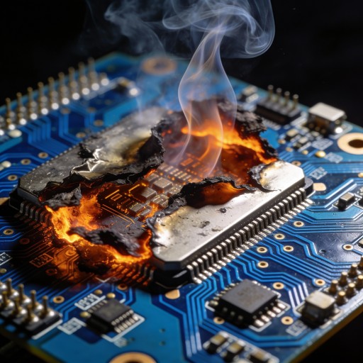 Free Technology Burns Dramatically Image - Microchip, Burning, Fire ...