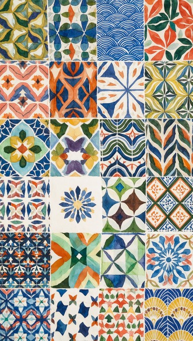 Free Vibrant Tile Collection Image | Download at StockCake