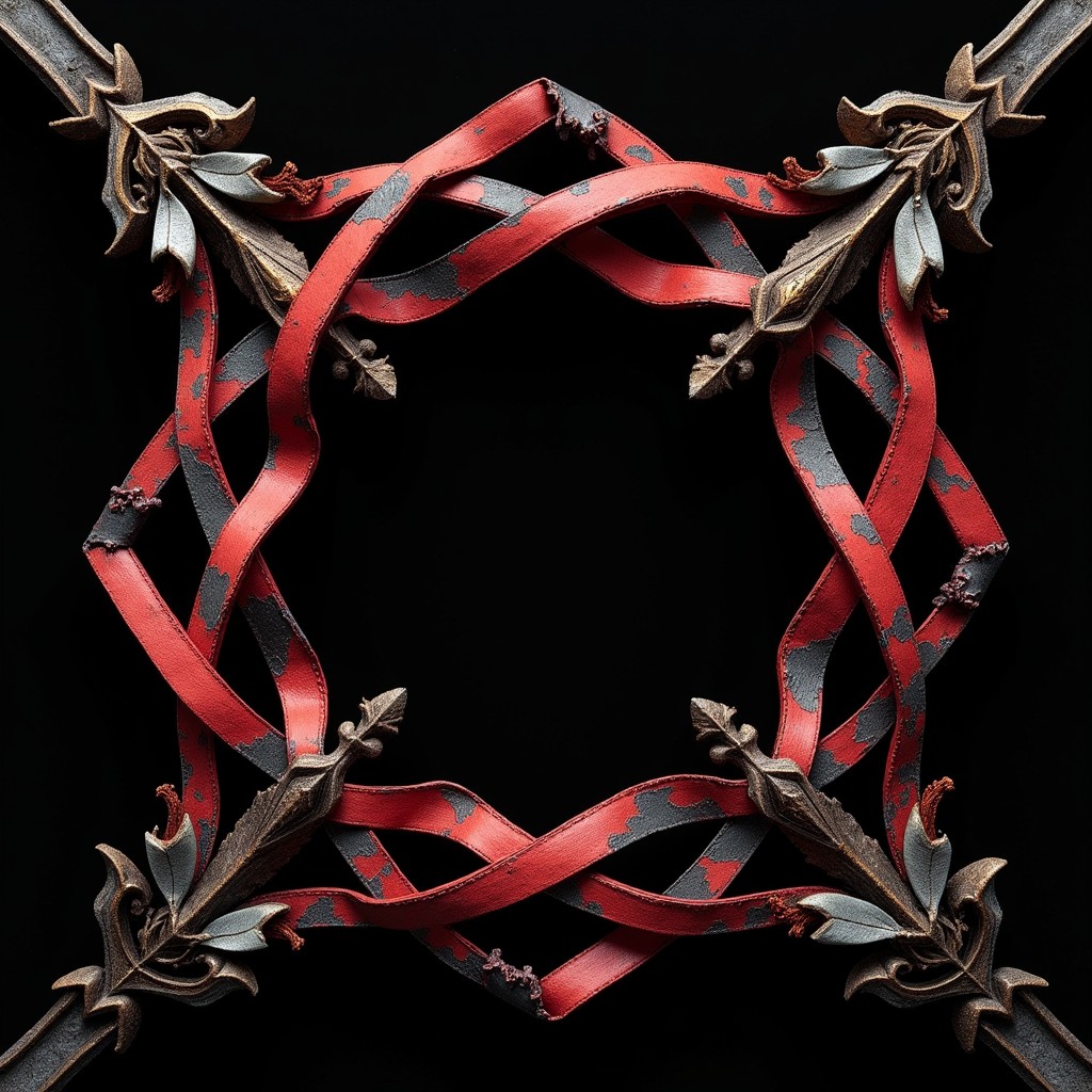 Free Gothic Ribbon Square Image - Gothic, Ribbons, Symmetrical ...