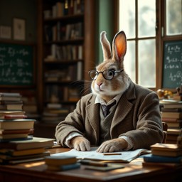 Professor Terry Rabbits Free Scholarly Rabbit Professor Image - Rabbit, Professor, Academic ...