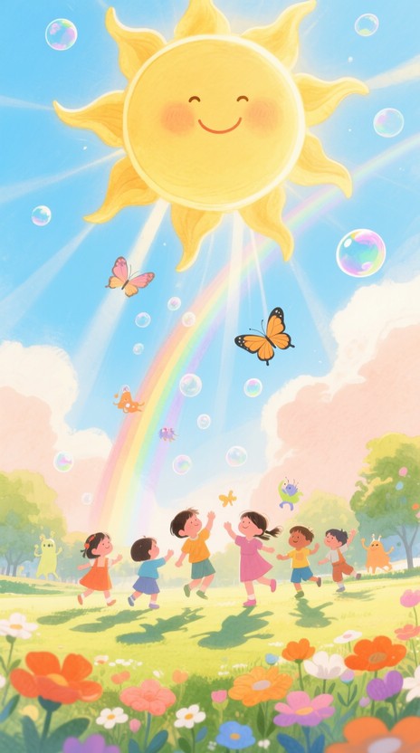 Free Sunshine Unites Children Image - Sun, Children, Rays | Download at ...