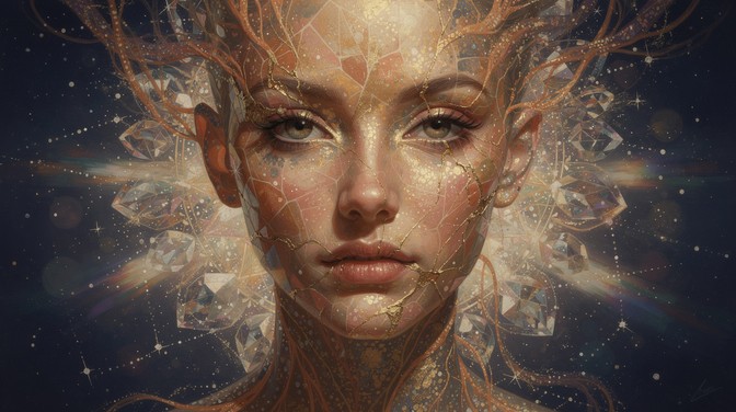 Face Radiating Light Free Luminous Golden Portrait Image - Woman, Portrait, Face | Download ...