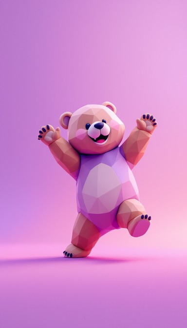 Free Dancing Geometric Bear Image - Bear, Teddy, Character | Download ...