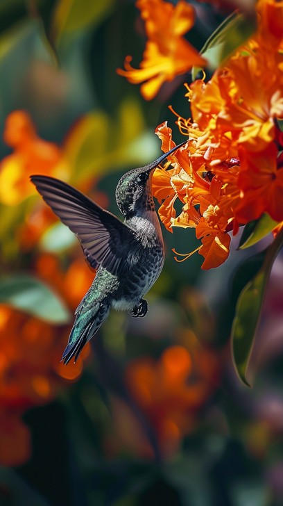 Free Hummingbird Nectar Feast Image - Hummingbird, Nectar, Orange ...