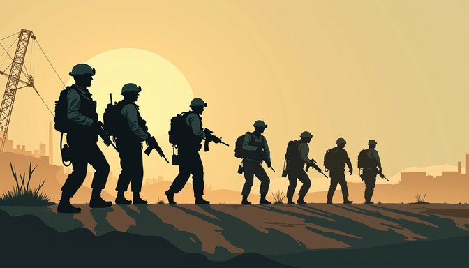 Free Silhouettes At Dawn Image - Soldiers, Silhouettes, Military ...