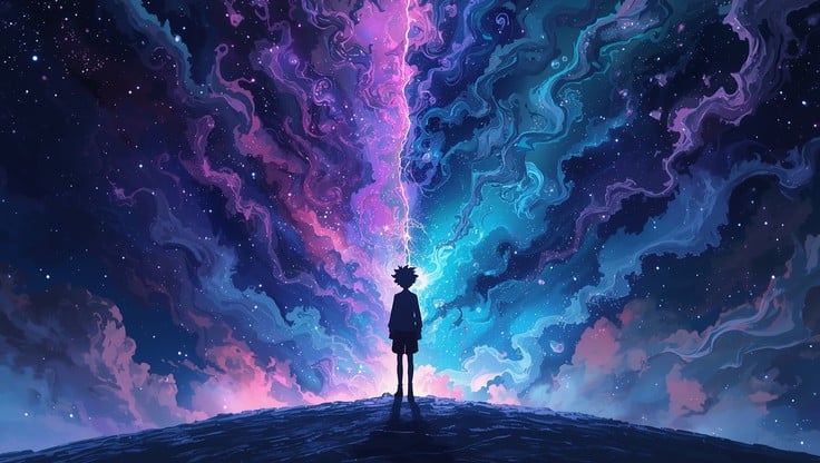 Free Between Two Worlds Image - Anime, Cosmic, Silhouette | Download at ...