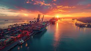 Free Harbor Sunset View Image - Harbor, Sunset, Ships | Download at ...