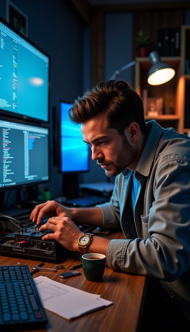 Free Midnight Tech Focus Image - Programmer, Coder, Developer ...