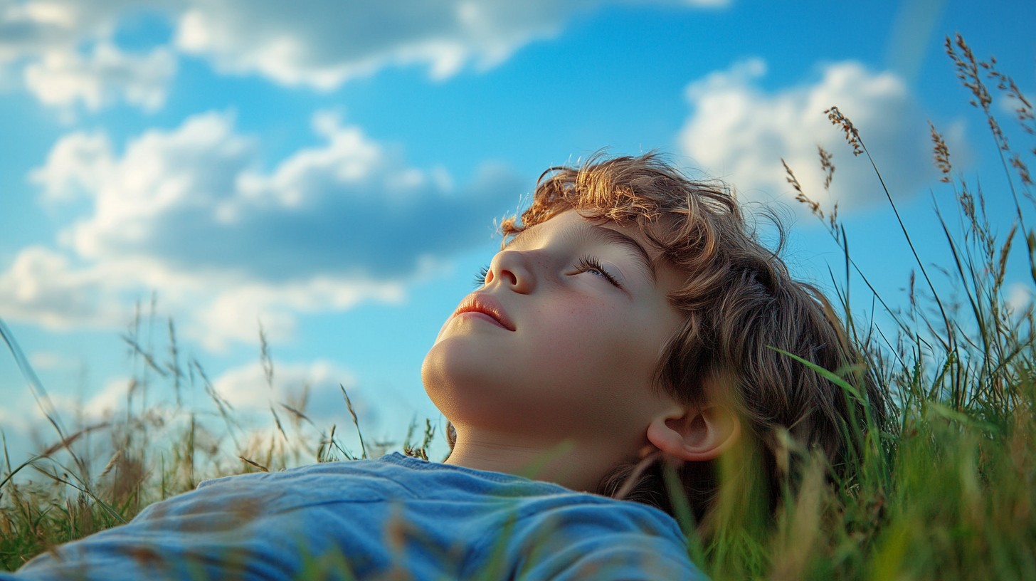 Free Boy enjoying nature Image - Boy, Nature, Grass | Download at StockCake
