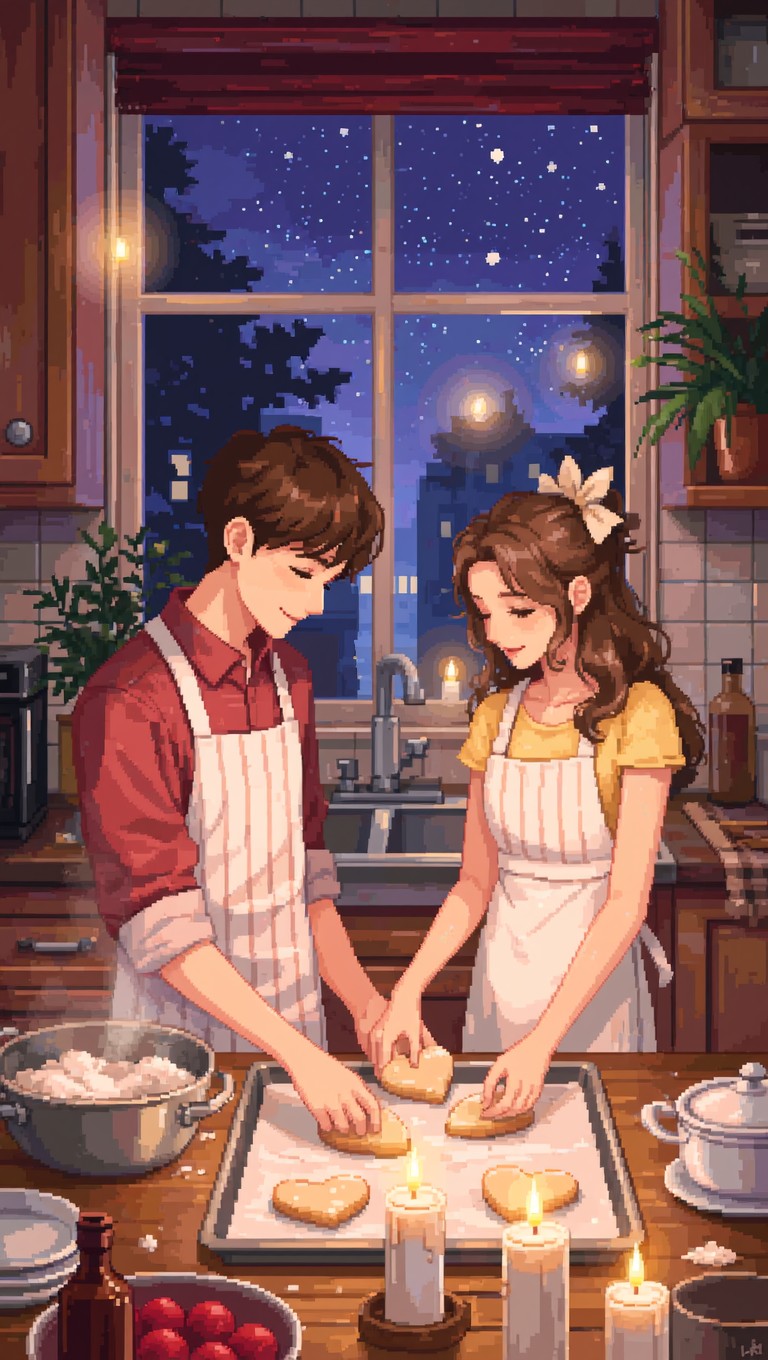 Free Midnight Baking Romance Photo - Baking, Couple, Night | Download ...