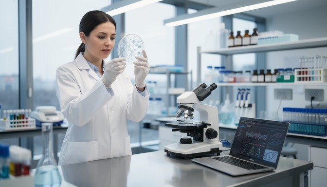 Genetics Lab Coat Free Genetics Research Breakthrough Image - Scientist, Laboratory ...