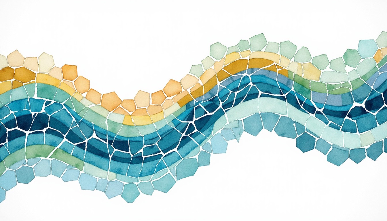 Free Flowing Mosaic River Image - Watercolor, Mosaic, Hexagonal ...