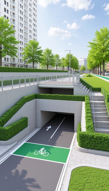 Free Elevated Cycling Network Image - Cycling, Infrastructure, Urban ...