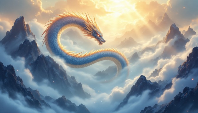 Dragon Wind Pattern Free Celestial Dragon Soars Image - Dragon, Fantasy, Mountains ...