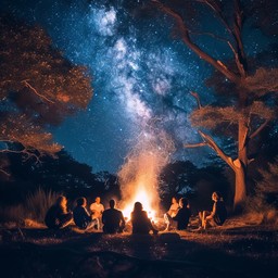 Free Starry Campfire Gathering Image - Campfire, Stars, Forest ...